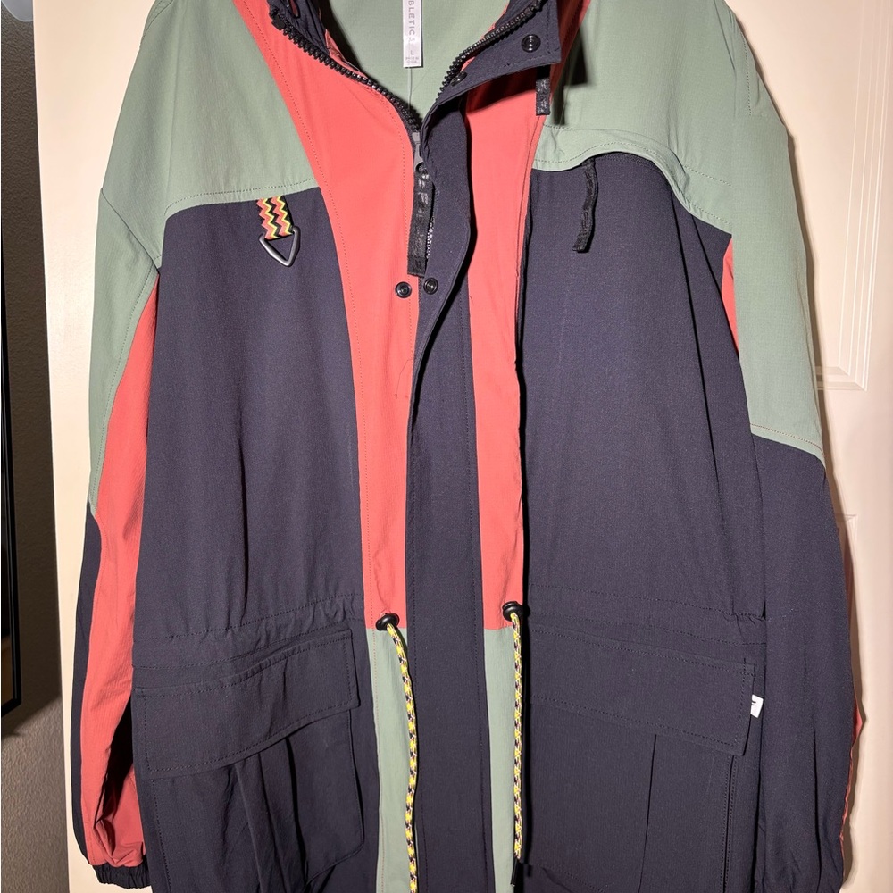 Colorblock Jacket with Logo Patch NWT - image 1
